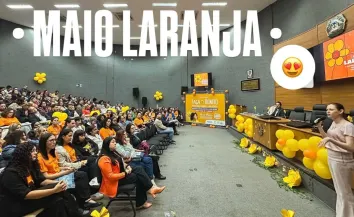 Escola do Legislativo participa de ação em parceria sobre a campanha Maio Laranja
