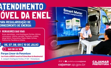 Atendimento móvel da Enel chega ao Ponunduva com foco na regularização do fornecimento de energia