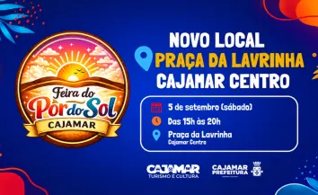 Feira do Pôr do Sol acontece neste sábado em novo local, na Praça da Lavrinha