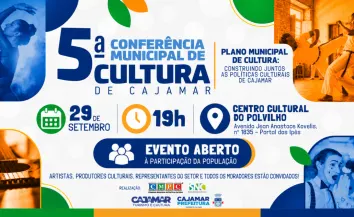 5ª Conferência Municipal de Cultura de Cajamar será realizada no dia 29 de setembro
