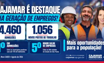Cajamar lidera admissões entre municípios paulistas com até 170 mil habitantes e registra o 5º maior saldo de empregos do Estado