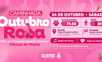 Caminhada Outubro Rosa será realizada neste sábado (24) em Cajamar